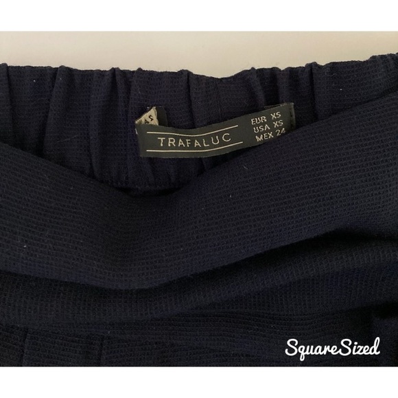 NEW ZARA Trafaluc Skirt navy asymmetrical XS - Picture 3 of 3